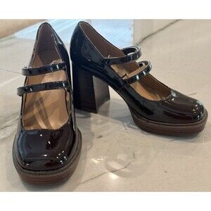 Journee Collection Shasta Vegan Leather Brown Mary Jane Pumps Size 7.5